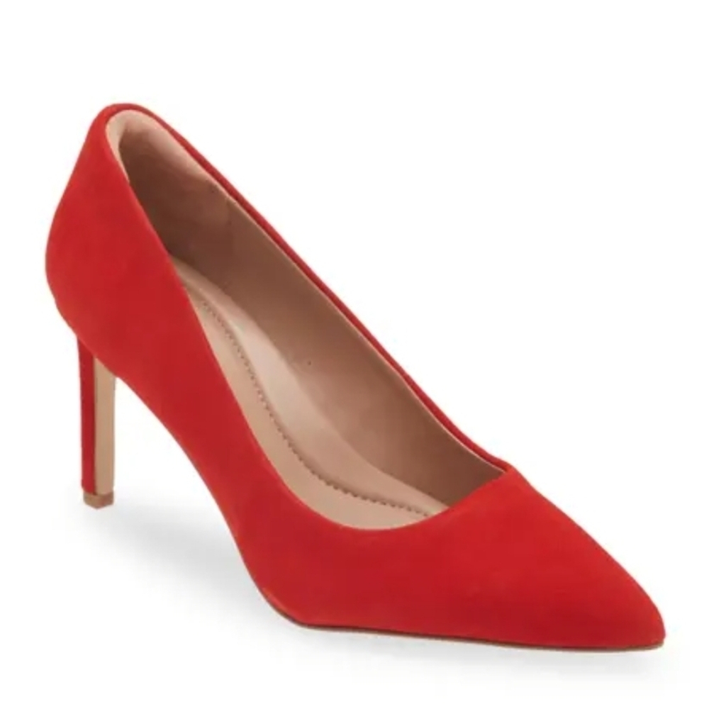 Nordstrom Vibrant Red Suede Heels